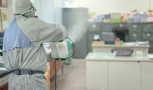 disinfecting office space